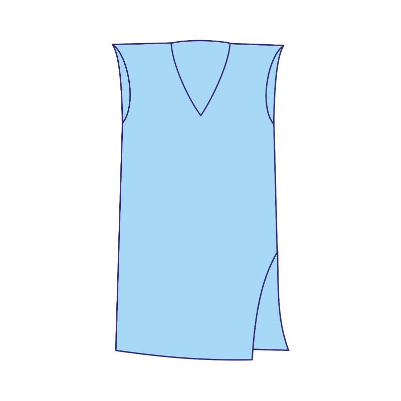 Сорочка медична процедурна комбінованаTaipan-Pharm стерильна СМС-35+Спанлейс-50 г/м2, р-р L